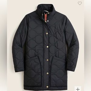 J.Crew | Quilted cocoon puffer with PrimaLoft black SP small petite